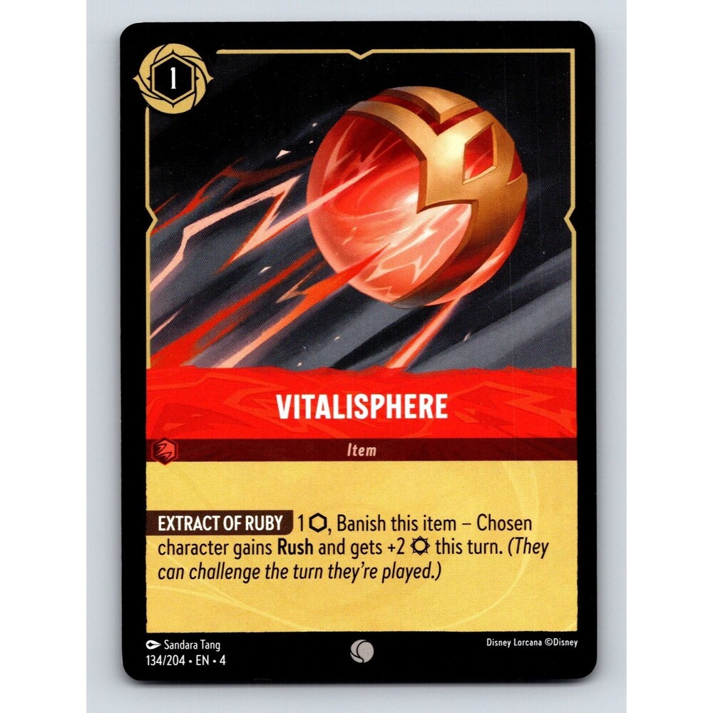 Vitalisphere Extract Of Ruby Rush Ability Red Colorful Disney Lorcana